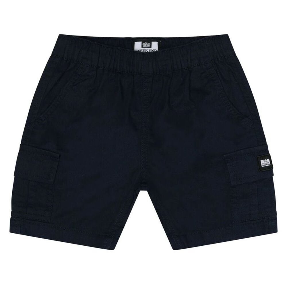 Weekend Offender Mens High Desert Elasticated Waist Cargo Shorts / Navy
